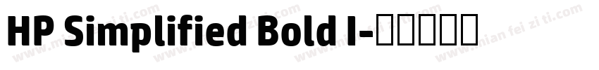 HP Simplified Bold I字体转换